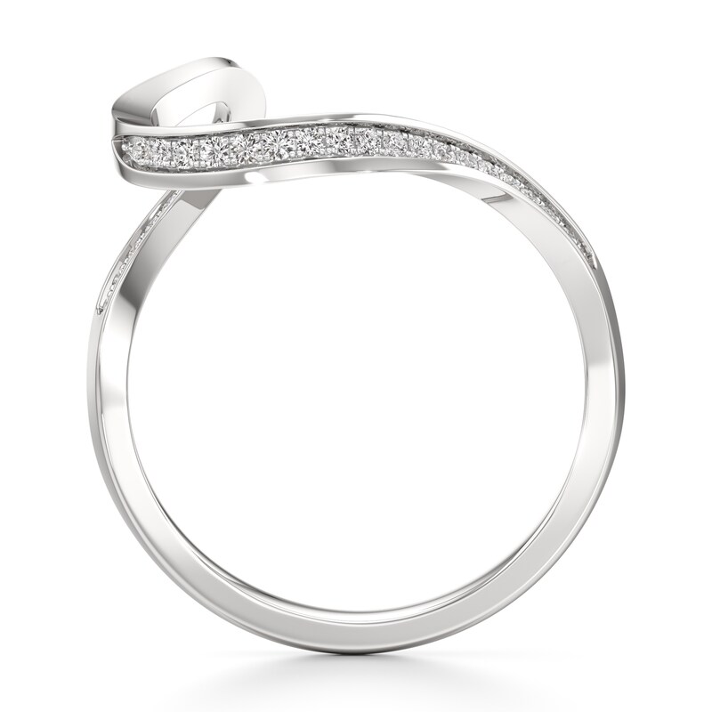 Main Image 2 of J'Lure Lab-Grown Diamond Contour Wedding Band 1/6 ct tw 18K White Gold