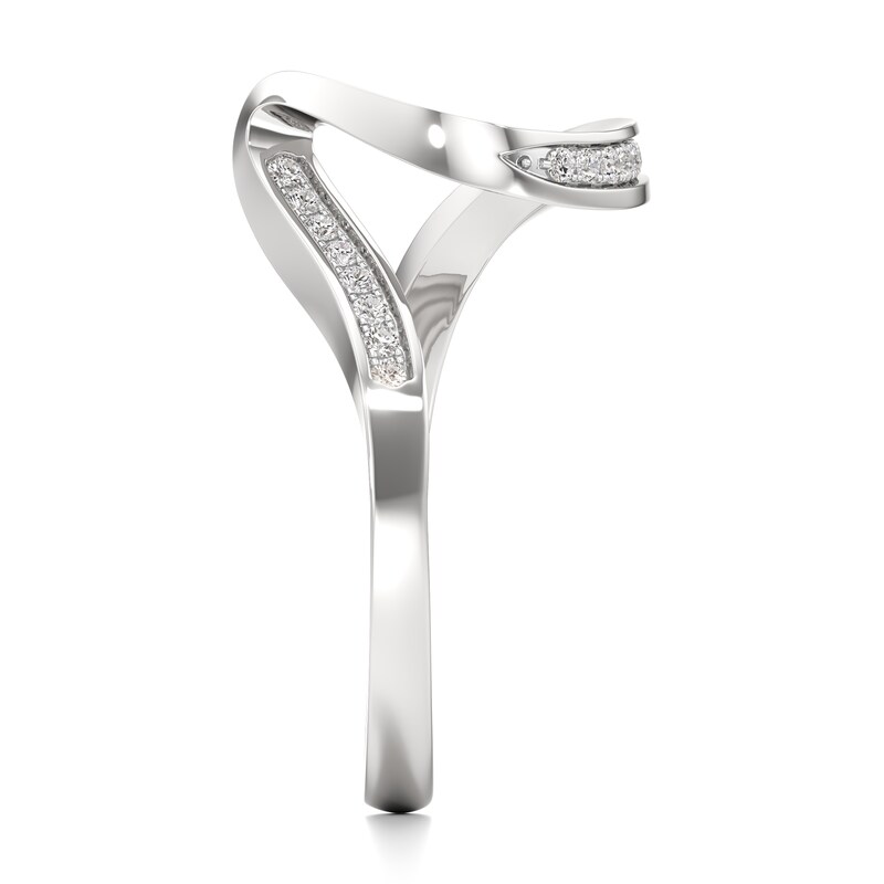 Main Image 3 of J'Lure Lab-Grown Diamond Contour Wedding Band 1/6 ct tw 18K White Gold