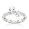 Thumbnail Image 1 of J'Lure Oval Step-Cut Two-Stone Lab-Grown Diamond Engagement Ring 1-7/8 ct tw 18K White Gold