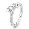 Thumbnail Image 4 of J'Lure Oval Step-Cut Two-Stone Lab-Grown Diamond Engagement Ring 1-7/8 ct tw 18K White Gold