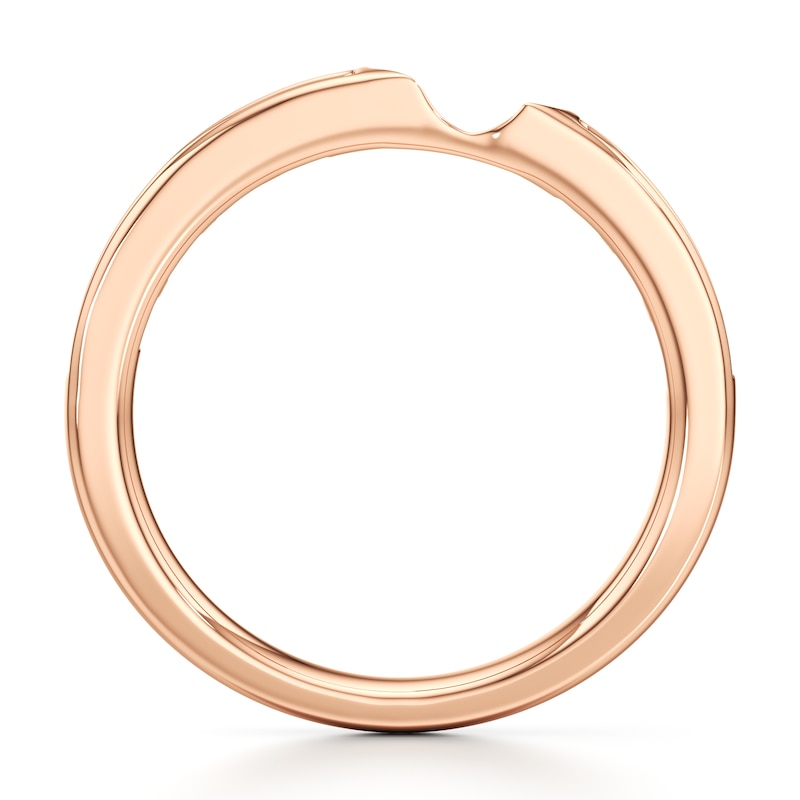 Main Image 2 of J'Lure Baguette-Cut Lab-Grown Diamond Contour Wedding Band 1/3 ct tw 18K Rose Gold