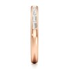 Thumbnail Image 3 of J'Lure Baguette-Cut Lab-Grown Diamond Contour Wedding Band 1/3 ct tw 18K Rose Gold
