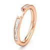 Thumbnail Image 4 of J'Lure Baguette-Cut Lab-Grown Diamond Contour Wedding Band 1/3 ct tw 18K Rose Gold