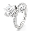 Thumbnail Image 3 of J'Lure Hexagon Step-Cut Two-Stone Lab-Grown Diamond Engagement Ring 4-3/4 ct tw 18K White Gold