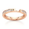 Thumbnail Image 1 of J'Lure Baguette-Cut Lab-Grown Diamond Contour Wedding Band 3/8 ct tw 18K Rose Gold