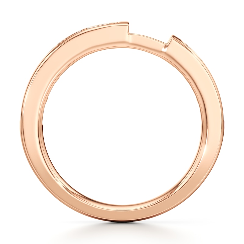 Main Image 2 of J'Lure Baguette-Cut Lab-Grown Diamond Contour Wedding Band 3/8 ct tw 18K Rose Gold