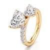 Thumbnail Image 4 of J'Lure Heart Brilliant-Cut Two-Stone Lab-Grown Diamond Engagement Ring 4-5/8 ct tw 18K Yellow Gold