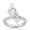 Thumbnail Image 1 of J'Lure Lozenge Step-Cut Two-Stone Lab-Grown Diamond Engagement Ring 4-5/8 ct tw 18K White Gold