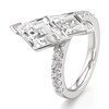 Thumbnail Image 4 of J'Lure Lozenge Step-Cut Two-Stone Lab-Grown Diamond Engagement Ring 4-5/8 ct tw 18K White Gold