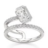 Thumbnail Image 1 of J'Lure Imperial-Emerald Step-Cut Lab-Grown Diamond Spiral Engagement Ring 1-3/8 ct tw 18K White Gold