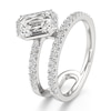 Thumbnail Image 4 of J'Lure Imperial-Emerald Step-Cut Lab-Grown Diamond Spiral Engagement Ring 1-3/8 ct tw 18K White Gold