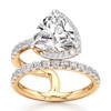 Thumbnail Image 1 of J'Lure Trillion Curved Brilliant-Cut Lab-Grown Diamond Spiral Engagement Ring 3-3/4 ct tw 18K Yellow Gold