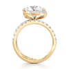 Thumbnail Image 2 of J'Lure Trillion Curved Brilliant-Cut Lab-Grown Diamond Spiral Engagement Ring 3-3/4 ct tw 18K Yellow Gold