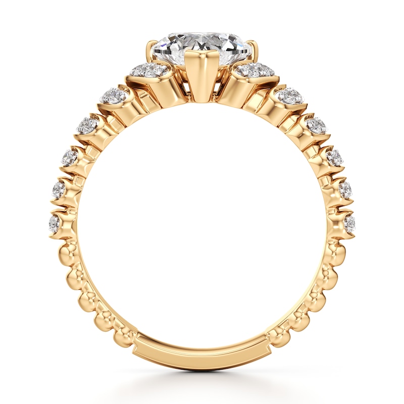 Main Image 2 of J'Lure Heart Brilliant-Cut Lab-Grown Diamond Engagement Ring 1-1/6 ct tw 18K Yellow Gold
