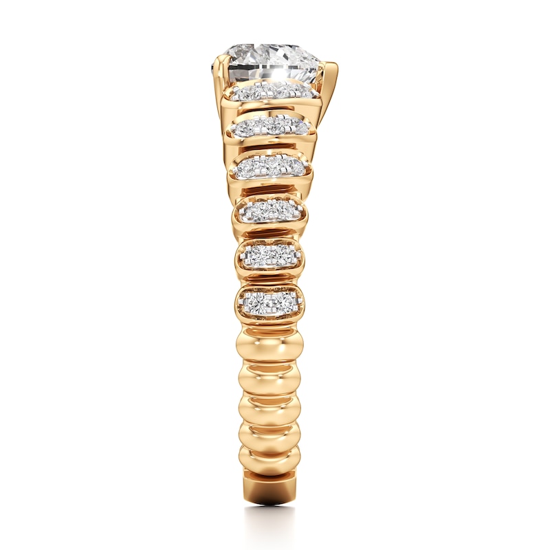 Main Image 3 of J'Lure Heart Brilliant-Cut Lab-Grown Diamond Engagement Ring 1-1/6 ct tw 18K Yellow Gold