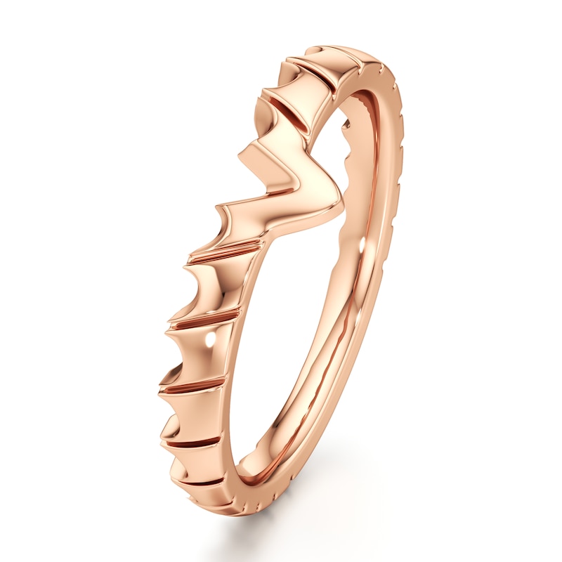Main Image 4 of J'Lure Contour Wedding Band 18K Rose Gold