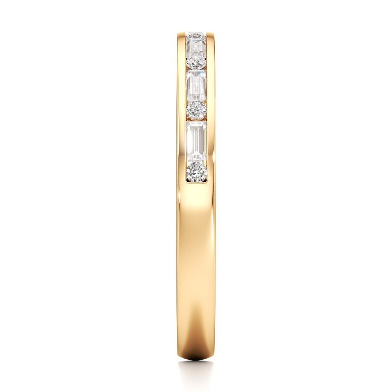 Main Image 3 of J'Lure Baguette & Round-Cut Lab-Grown Diamond Wedding Band 1/3 ct tw 18K Yellow Gold