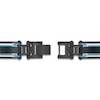 Thumbnail Image 3 of Men's Bar Link Chain Bracelet Black & Blue Ion-Plated Stainless Steel 8.5"