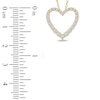 Thumbnail Image 4 of Lab-Grown Diamond Graduated Open-Heart Necklace 1/2 ct tw 14K Yellow Gold 18"