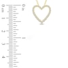 Thumbnail Image 4 of Lab-Grown Diamond Graduated Open Heart Necklace 1/4 ct tw 14K Yellow Gold 18"