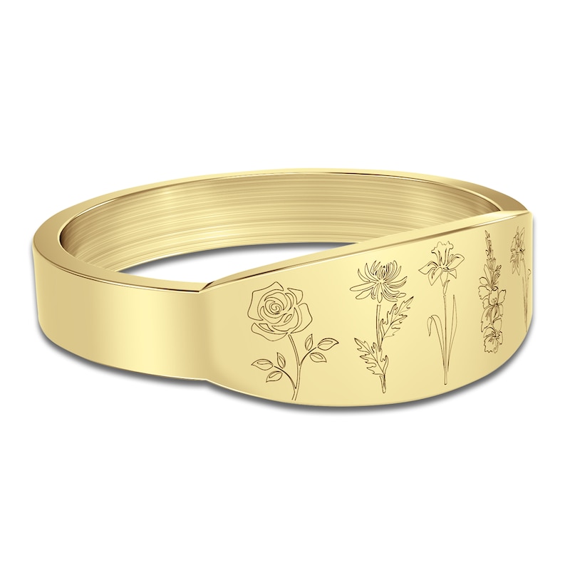 Main Image 3 of Birth Flowers Ring 14K Yellow Gold