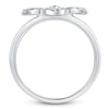 Thumbnail Image 2 of Multi-Diamond Pavé Flower Ring 3/8 ct tw 10K White Gold