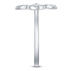 Thumbnail Image 3 of Multi-Diamond Pavé Flower Ring 3/8 ct tw 10K White Gold