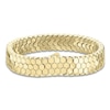 Thumbnail Image 2 of Men's Honeycomb Link Bracelet 14K Yellow Gold-Plated Stainless Steel 8"