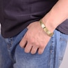 Thumbnail Image 5 of Men's Honeycomb Link Bracelet Yellow Gold-Plated Stainless Steel 8"