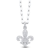 Thumbnail Image 1 of Shy Creation Diamond Pavé Fleur-de-Lis Necklace 1/8 ct tw 14K White Gold 18" JR55028290