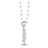 Thumbnail Image 2 of Shy Creation Diamond Pavé Fleur-de-Lis Necklace 1/8 ct tw 14K White Gold 18" JR55028290