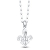 Thumbnail Image 3 of Shy Creation Diamond Pavé Fleur-de-Lis Necklace 1/8 ct tw 14K White Gold 18" JR55028290