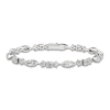 Thumbnail Image 1 of J'Lure Moval Old-Cut, Pentagon Brilliant-Cut & Square Emerald Step-Cut Lab-Grown Diamond Bracelet 8-7/8 ct tw 14K White Gold 7"