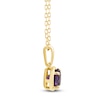 Thumbnail Image 2 of Natural Amethyst Solitaire Necklace 10K Yellow Gold 18"
