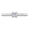 Thumbnail Image 3 of Certified Princess-Cut Diamond Solitaire Engagement Ring 1/4 ct tw 14K White Gold (I1/I)