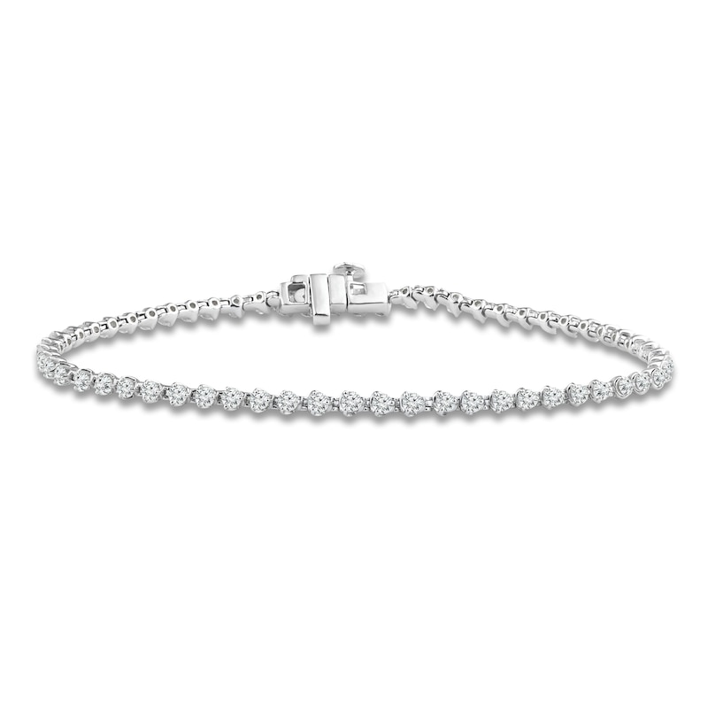 Main Image 1 of Brilliant Moments Diamond Tennis Bracelet 3 ct tw 14K White Gold 7.25"