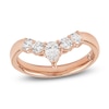 Thumbnail Image 1 of Storied Diamond Desert Sands of Eternity Pear-Shaped & Round-Cut Contour Anniversary Ring 5/8 ct tw 18K Rose Gold