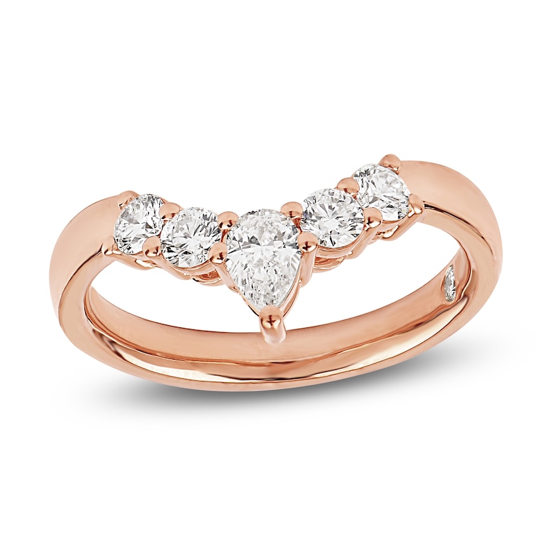 Main Image 1 of Storied Diamond Desert Sands of Eternity Pear-Shaped & Round-Cut Contour Anniversary Ring 5/8 ct tw 18K Rose Gold