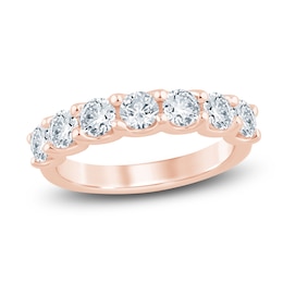 Lab-Grown Diamond Seven-Stone Anniversary Ring 1 1/2 ct tw 14K Rose Gold