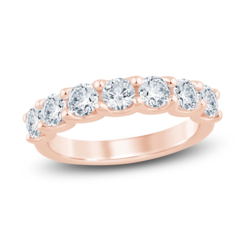 Lab-Grown Diamond Seven-Stone Anniversary Ring / ct tw 14K Rose Gold