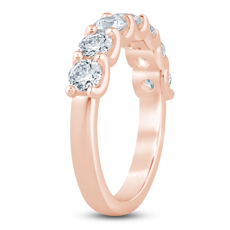 Main Image 2 of Lab-Grown Diamond Seven-Stone Anniversary Ring 1 1/2 ct tw 14K Rose Gold