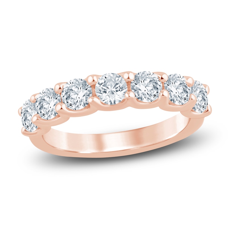 Main Image 1 of Lab-Grown Diamond Seven-Stone Anniversary Ring 2 ct tw 14K Rose Gold