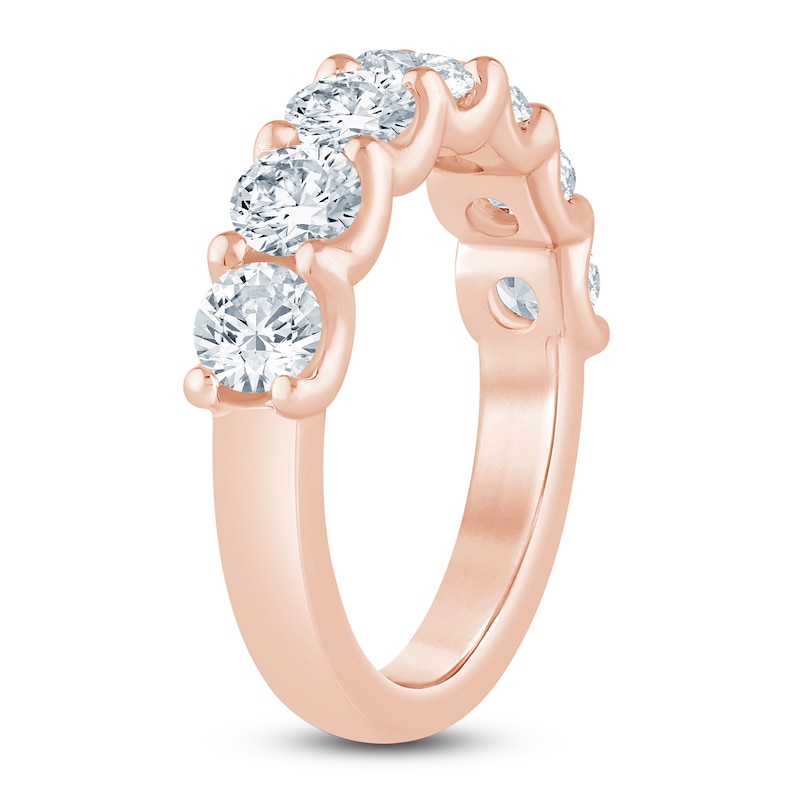 Main Image 2 of Lab-Grown Diamond Seven-Stone Anniversary Ring 2 ct tw 14K Rose Gold