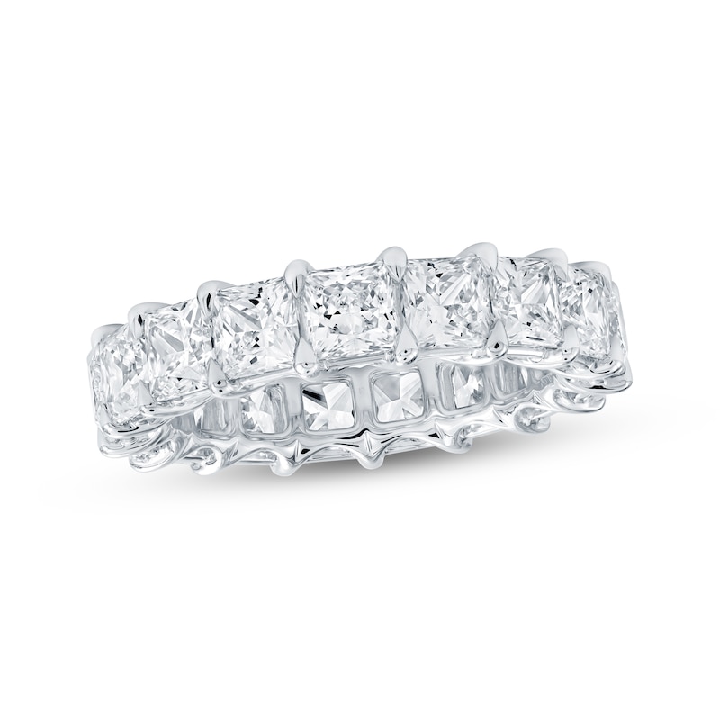 Main Image 1 of Princess-Cut Lab-Grown Diamond Eternity Band 6-3/4 - 8-5/8 ct tw 14K White Gold