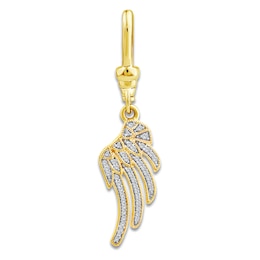 Charm'd by Lulu Frost Diamond Wing Charm 1/10 ct tw 10K Yellow Gold