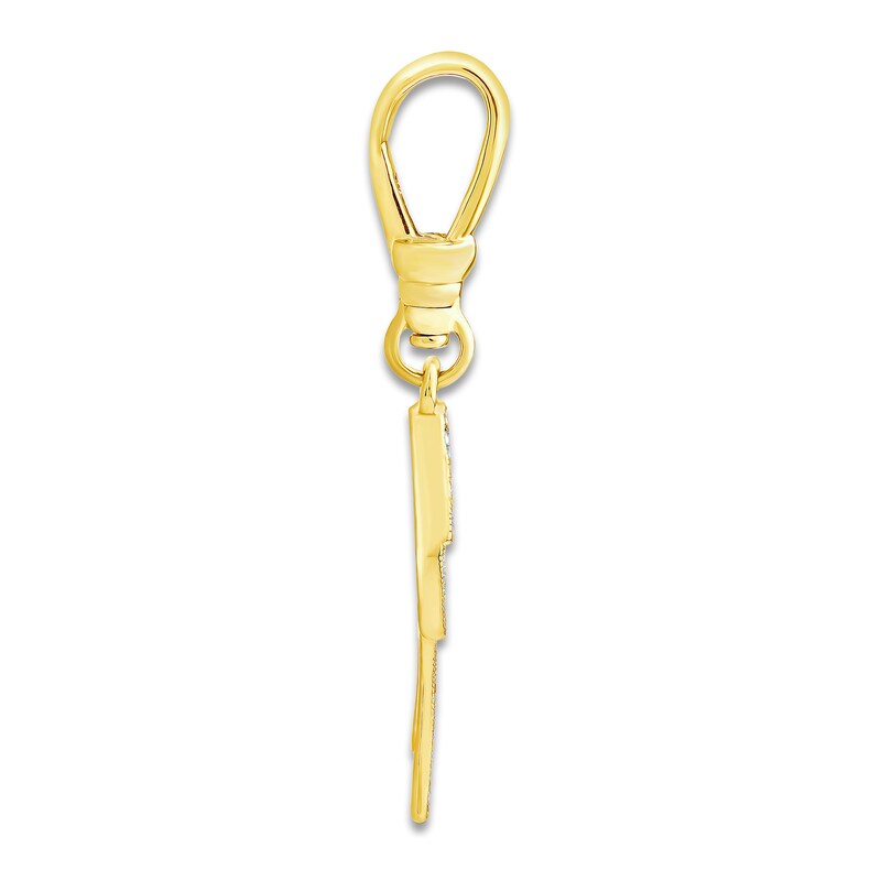 Main Image 2 of Charm'd by Lulu Frost Diamond Wing Charm 1/10 ct tw 10K Yellow Gold
