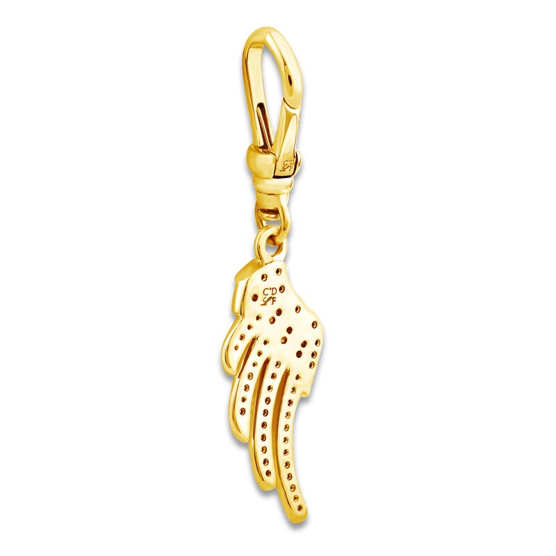 Main Image 3 of Charm'd by Lulu Frost Diamond Wing Charm 1/10 ct tw 10K Yellow Gold