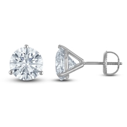 Round-Cut Lab-Grown Diamond Solitaire Stud Earrings 4 ct tw Platinum (VS2/F)