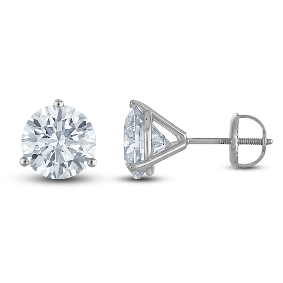 Round-Cut Lab-Grown Diamond Solitaire Stud Earrings 4 ct tw Platinum (VS2/F)