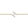 Thumbnail Image 2 of Diamond Initial H Bracelet 1/15 ct tw 10K Yellow Gold 7.5"